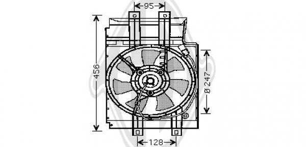 Diederichs DCL1018 Hub, engine cooling fan wheel DCL1018