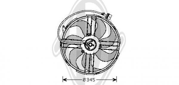 Diederichs DCL1212 Hub, engine cooling fan wheel DCL1212