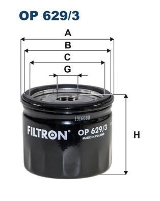 Filtron OP 629/3 Oil Filter OP6293