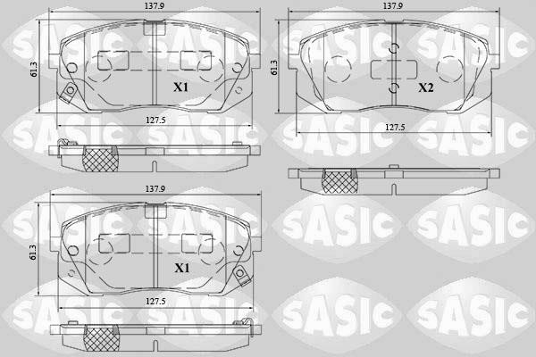 Sasic 6216214 Brake Pad Set, disc brake 6216214