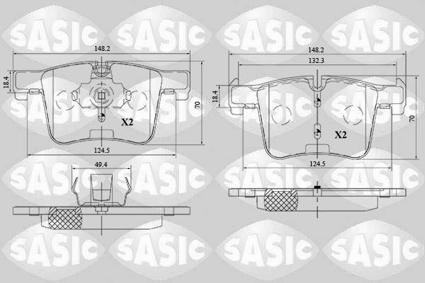 Sasic 6216173 Brake Pad Set, disc brake 6216173