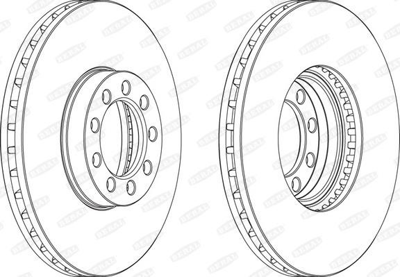 Beral BCR329A Front brake disc ventilated BCR329A