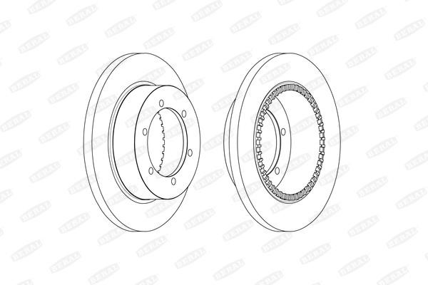 Beral BCR369A Rear brake disc, non-ventilated BCR369A