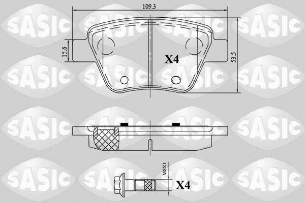 Sasic 6216187 Brake Pad Set, disc brake 6216187