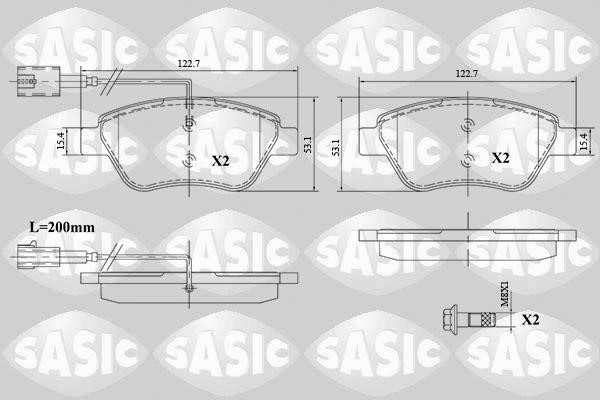 Sasic 6210081 Brake Pad Set, disc brake 6210081