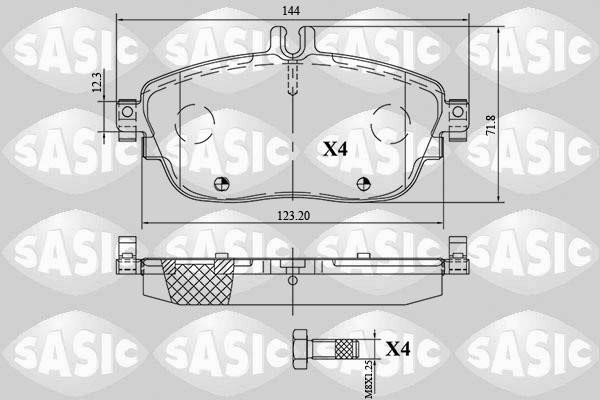 Sasic 6216158 Brake Pad Set, disc brake 6216158
