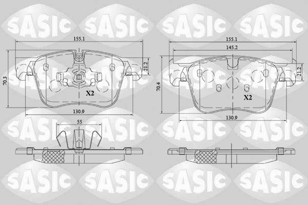 Sasic 6210086 Brake Pad Set, disc brake 6210086