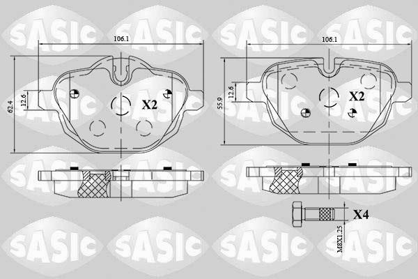 Sasic 6216174 Brake Pad Set, disc brake 6216174