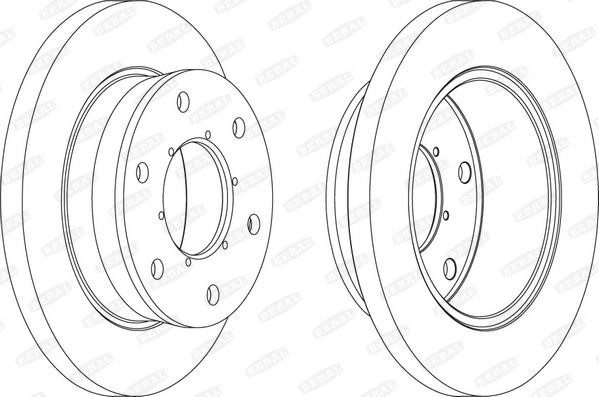 Beral BCR343A Unventilated front brake disc BCR343A