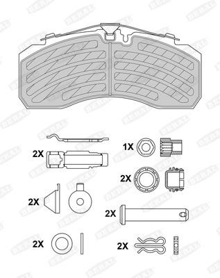 Beral BCV29253BK Brake Pad Set, disc brake BCV29253BK