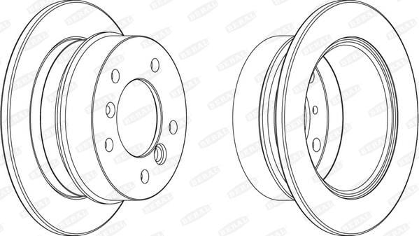 Beral BCR227A Rear brake disc, non-ventilated BCR227A