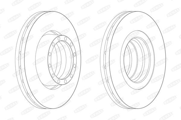 Beral BCR132A Front brake disc ventilated BCR132A