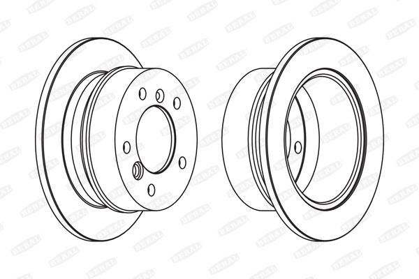 Beral BCR230A Rear brake disc, non-ventilated BCR230A