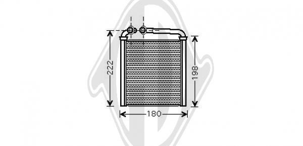 Diederichs DCM1253 Heat exchanger, interior heating DCM1253