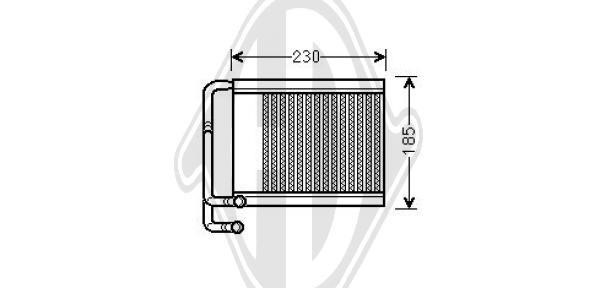 Diederichs DCM1299 Heat exchanger, interior heating DCM1299