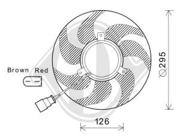 Diederichs DCL1243 Hub, engine cooling fan wheel DCL1243