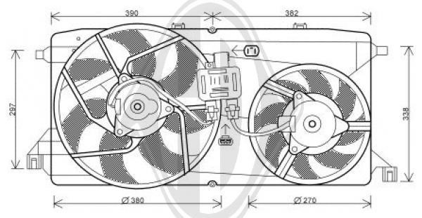 Diederichs DCL1132 Hub, engine cooling fan wheel DCL1132