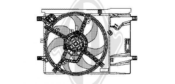 Diederichs DCL1087 Hub, engine cooling fan wheel DCL1087