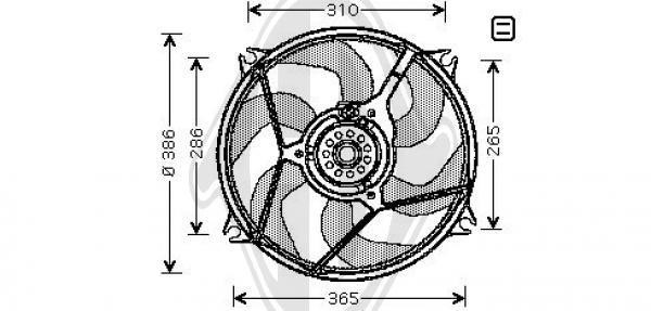 Diederichs DCL1051 Hub, engine cooling fan wheel DCL1051