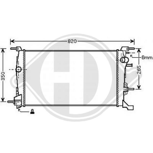 Diederichs DCM2947 Radiator, engine cooling DCM2947