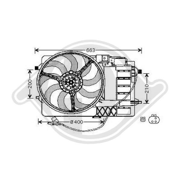Diederichs DCL1041 Hub, engine cooling fan wheel DCL1041