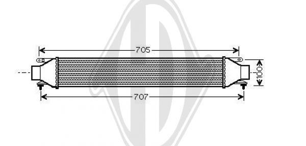 Diederichs DCA1034 Intercooler, charger DCA1034