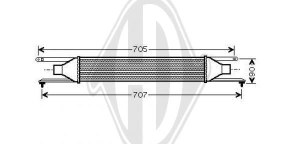 Diederichs DCA1100 Intercooler, charger DCA1100