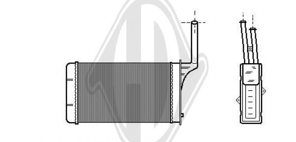 Diederichs DCM1175 Heat exchanger, interior heating DCM1175