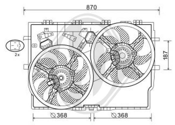 Diederichs DCL1300 Engine cooling fan assembly DCL1300