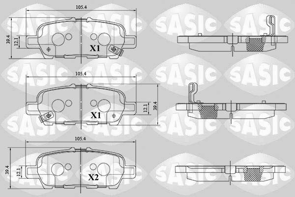 Sasic 6216181 Brake Pad Set, disc brake 6216181