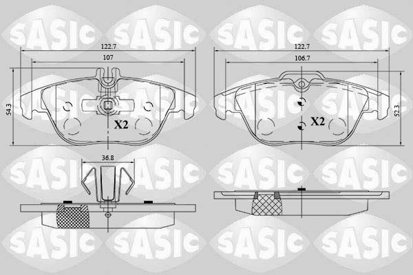 Sasic 6216185 Brake Pad Set, disc brake 6216185