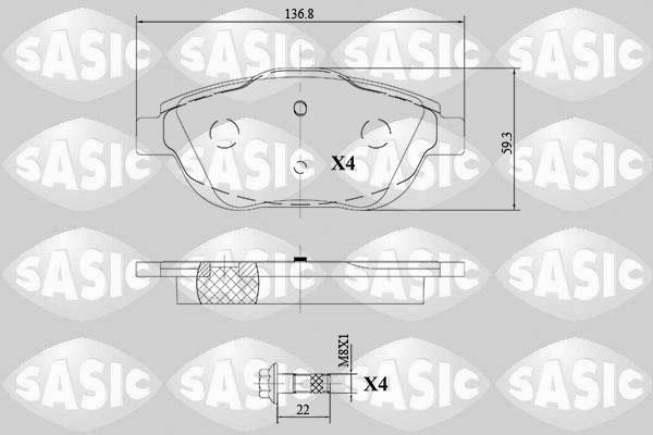 Sasic 6210078 Brake Pad Set, disc brake 6210078