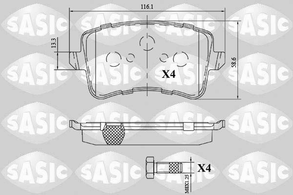 Sasic 6216159 Brake Pad Set, disc brake 6216159