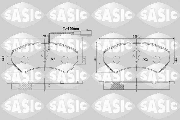 Sasic 6210084 Brake Pad Set, disc brake 6210084