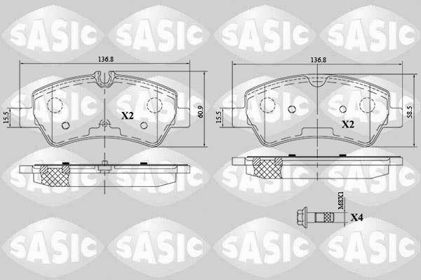 Sasic 6216163 Brake Pad Set, disc brake 6216163