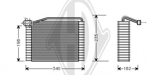 Diederichs DCV1004 Air conditioner evaporator DCV1004