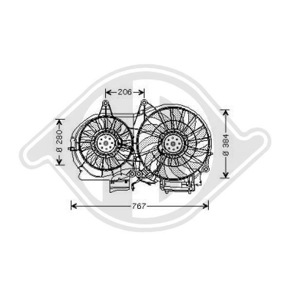 Diederichs DCL1038 Hub, engine cooling fan wheel DCL1038