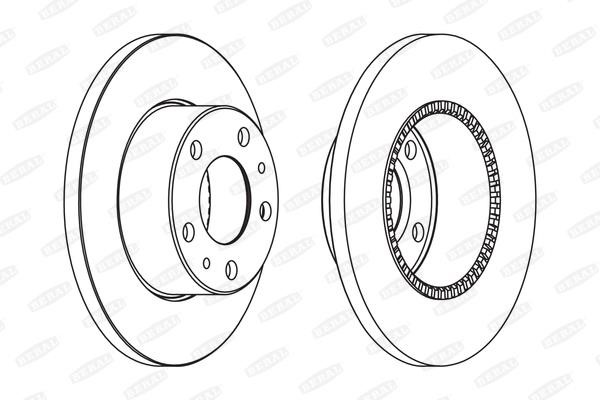 Beral BCR196A Rear brake disc, non-ventilated BCR196A