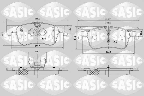 Sasic 6216182 Brake Pad Set, disc brake 6216182