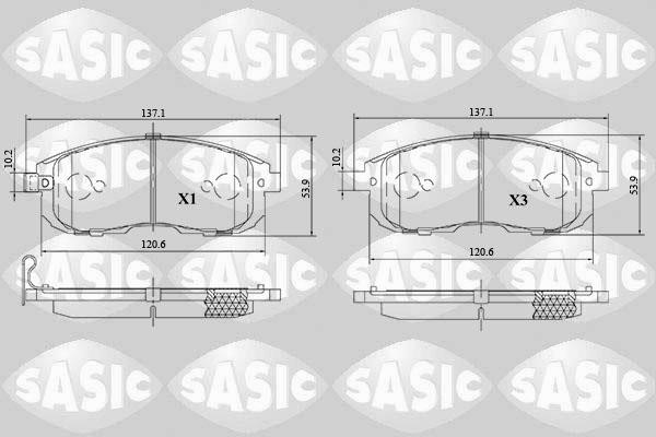 Sasic 6216167 Brake Pad Set, disc brake 6216167