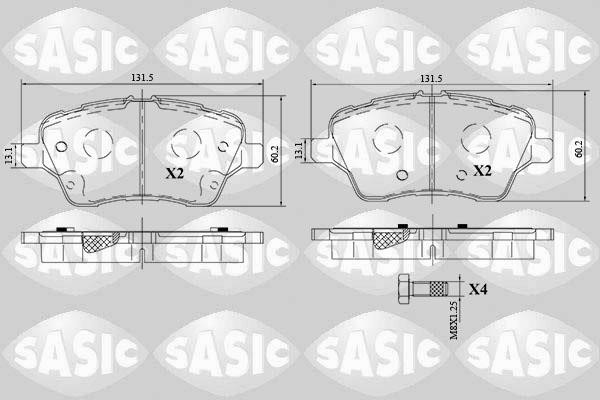 Sasic 6216180 Brake Pad Set, disc brake 6216180