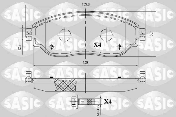 Sasic 6214038 Brake Pad Set, disc brake 6214038