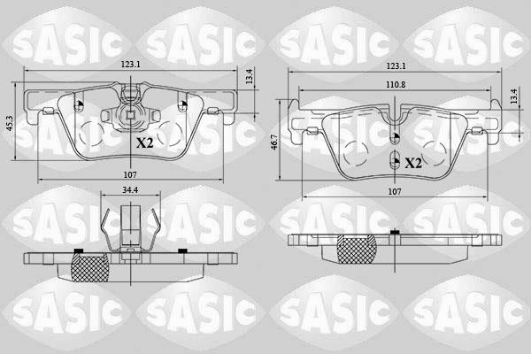 Sasic 6216161 Brake Pad Set, disc brake 6216161