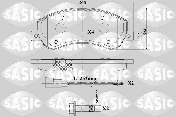 Sasic 6216179 Brake Pad Set, disc brake 6216179