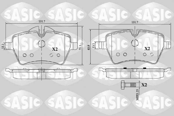 Sasic 6216168 Brake Pad Set, disc brake 6216168