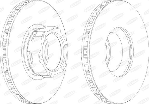 Beral BCR119A Front brake disc ventilated BCR119A