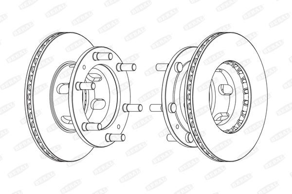Beral BCR108A Front brake disc ventilated BCR108A