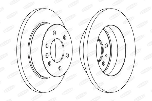 Beral BCR311A Rear brake disc, non-ventilated BCR311A