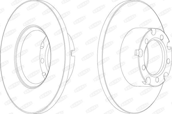 Beral BCR117A Unventilated front brake disc BCR117A