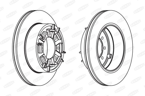 Beral BCR140A Rear brake disc, non-ventilated BCR140A